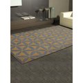 Glitzy Rugs Hand Tufted Wool 4 x 6 ft. Geometric Area Rug, Gold & Blue UBSK00723T1203A4
